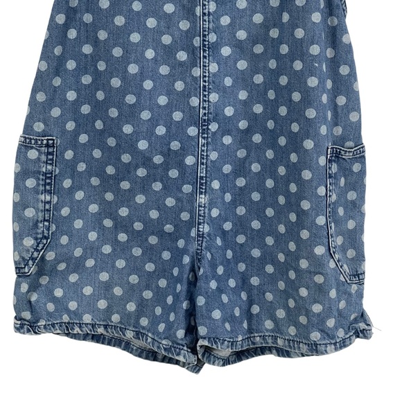 Urban Outfitters BDG Monaco Polka Dot Romper Shortalls Denim Size Small - Picture 5 of 13